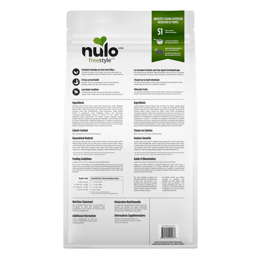 Nulo - Indoor Cat - Duck & Lentils