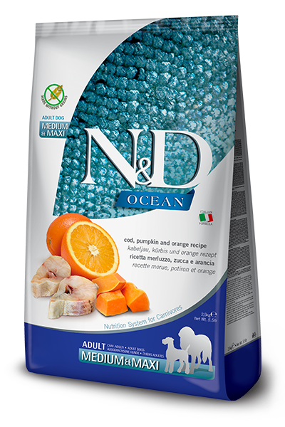Farmina - Ocean Med/Maxi - Cod, Orange, and Pumpkin